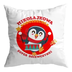 Poduszka BOŻE NARODZENIE Mikołajkowa poduszeczka Dziewczynki